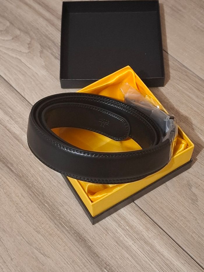 Ceinture homme Père fils cadeau réglable noir - photo numéro 2