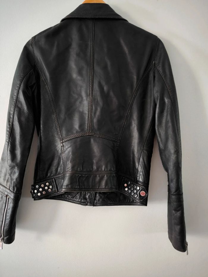 Veste en cuir noir Oakwood – Taille M 38 - photo numéro 6