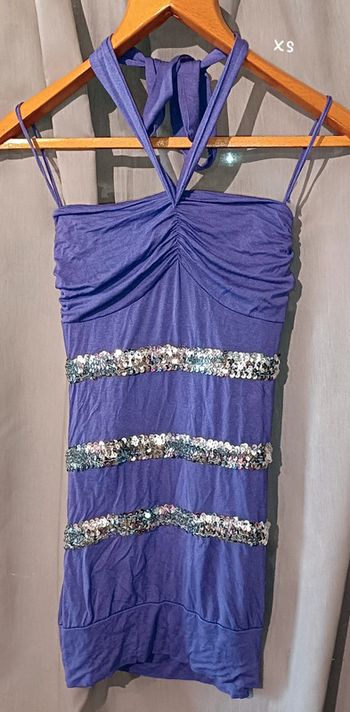 Robe courte violette