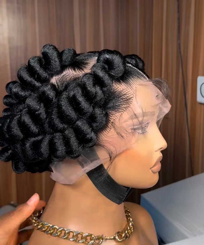 Perruque full lace wig tresses bantu knox fulani braids bohoo braids