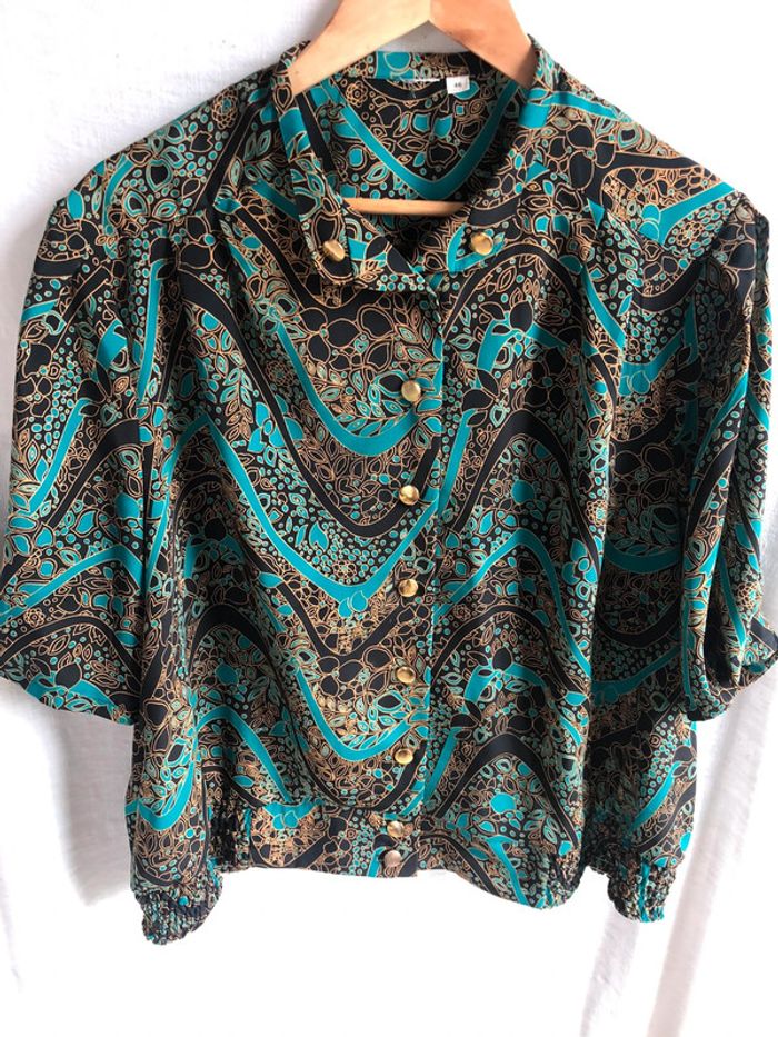 #blouse #vintage #motif fleurs #taille46