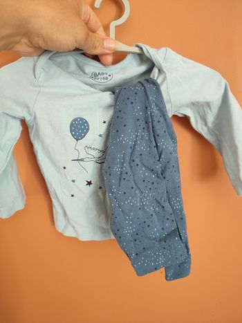 Pyjama bleu 2 pièces 3 mois