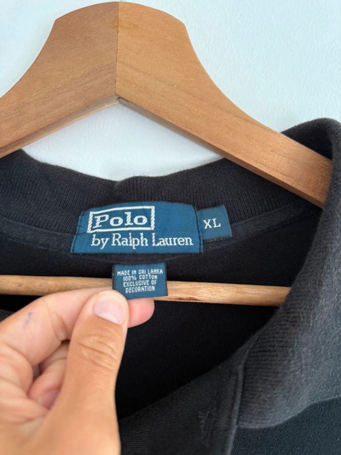 Polo Ralph Lauren Homme noir Taille xl Classic fit logo brodé rouge coton lisse - photo numéro 5