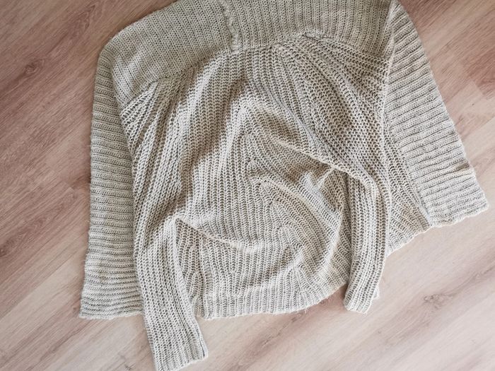 Gilet gris clair en maille - photo numéro 6