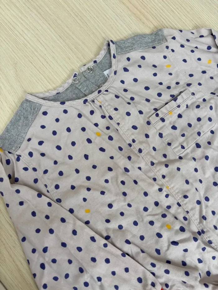 T-shirt à pois Petit Bateau taille 3 ans - photo numéro 2