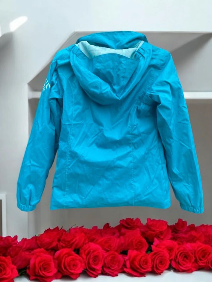 🌹 Veste coupe-vent à capuche Quechua - Turquoise - Taille 12 ans🌹 - photo numéro 2