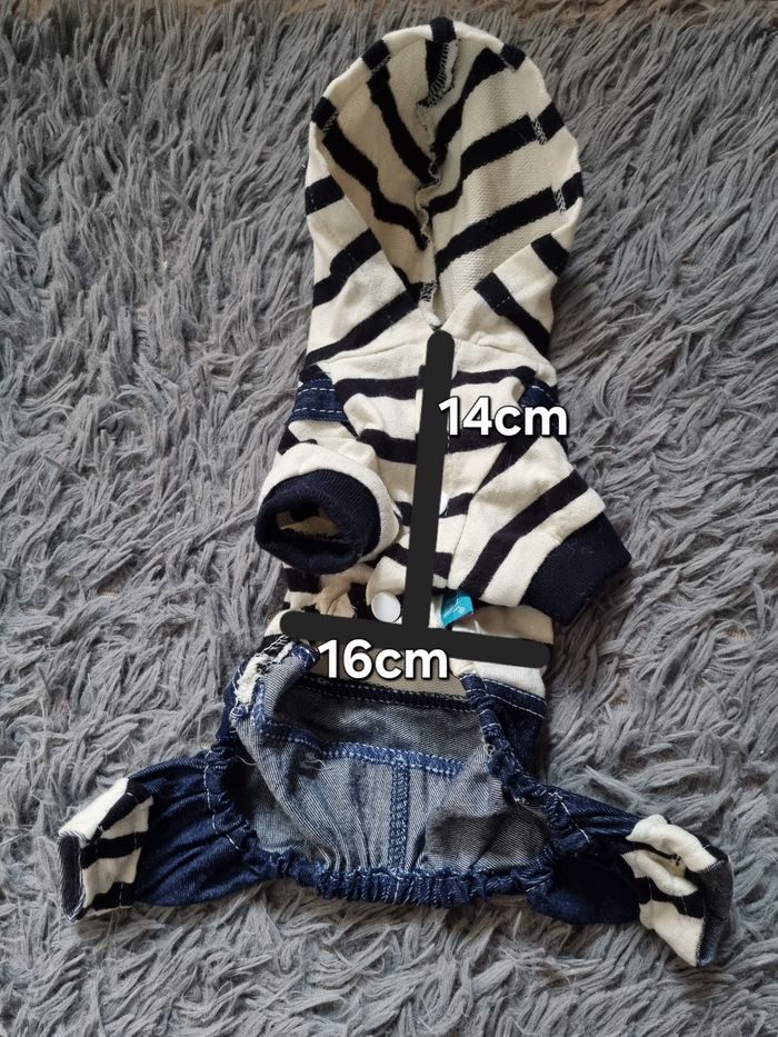 Combinaison salopette taille XS chien ou chat - photo numéro 6