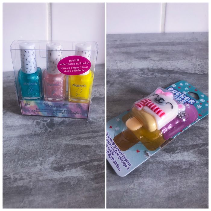 Vernie et baume à lèvres pour petite fille