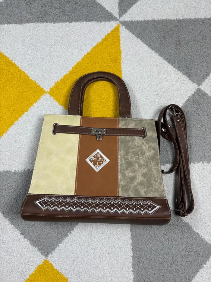 Sac à main Best Bag | Beige et marron | Taille 28 X 23 cm