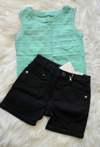 NEUFS (non portés)🏷🤩😍💙 ensemble debardeur et short  en jeans 3ans garçon 😍🤩💙
