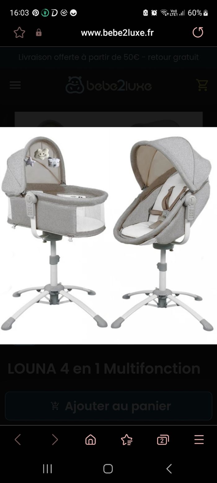 Berceau évolutif bébé 2 luxe