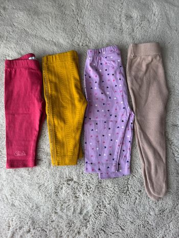 👖 lot de 4 leggings - bébé filles 6 mois - influx - obaïbi ect, très bon état