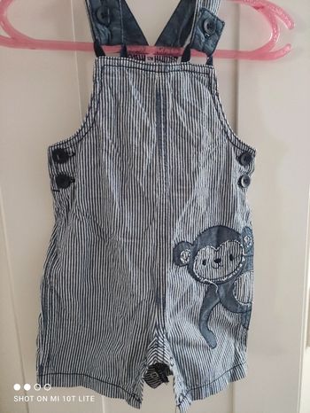 Salopette rayée bleu