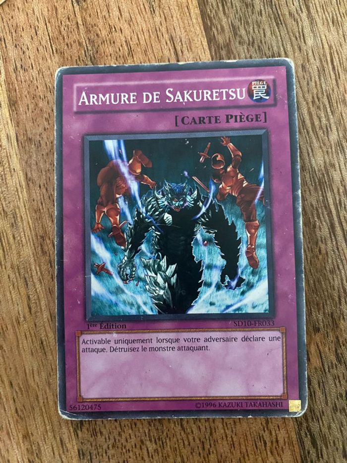 Carte Yu-Gi-Oh! Armure de Sakuretsu SD10-FR033 1ère édition