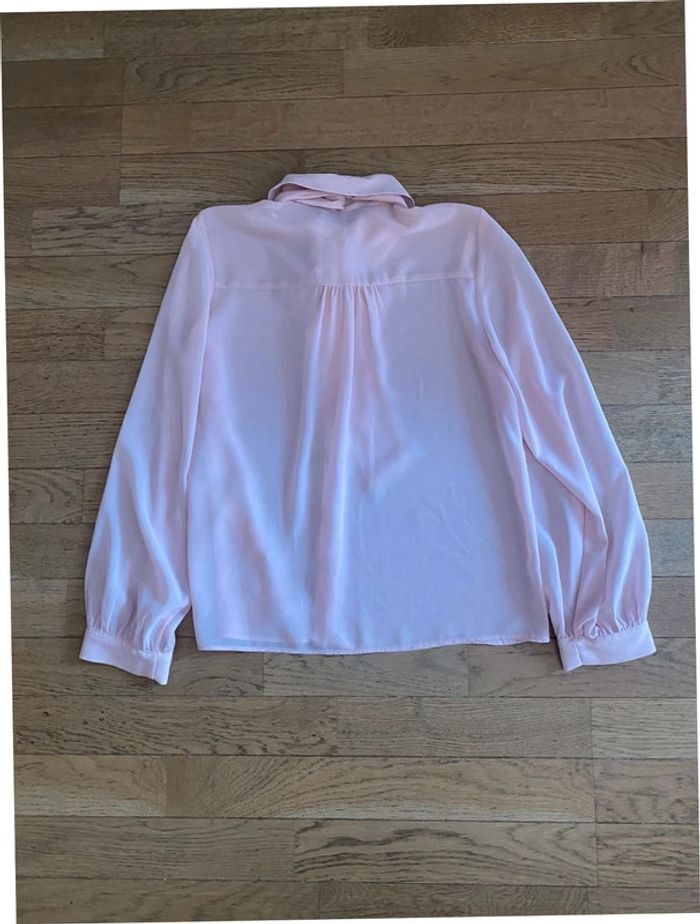 Chemisier rose pale avec noeud Zara taille XS neuf avec étiquette - photo numéro 7