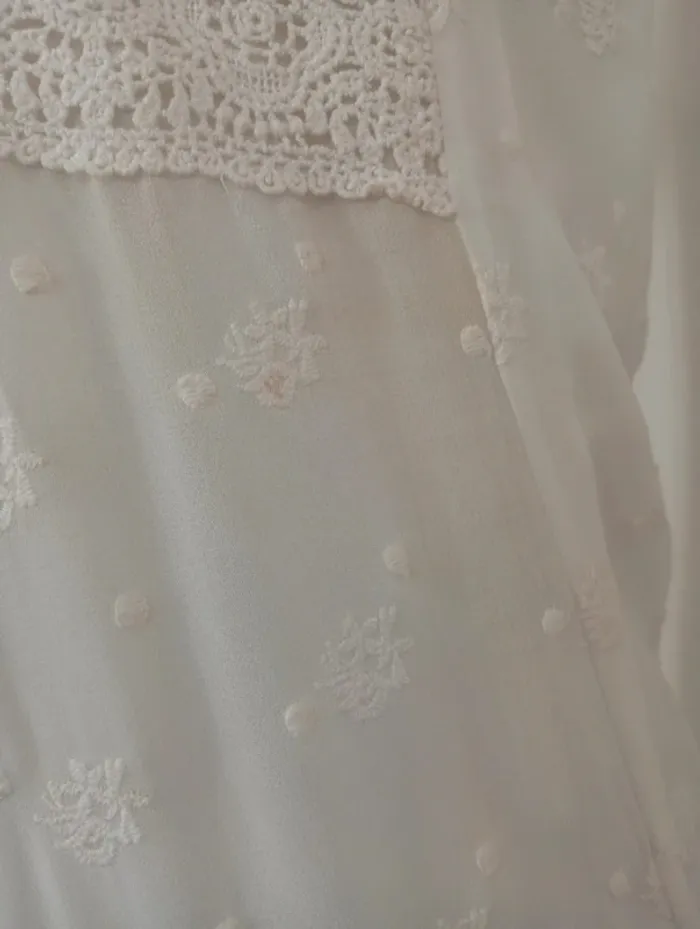 Robe blanche 36 cocktail été Massimo Dutti 86cm - photo numéro 6