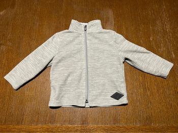 Gilet zippé gris clair