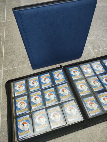 Classeur Pokémon / One Piece 480 cartes – Binder ZIP Bleu premium