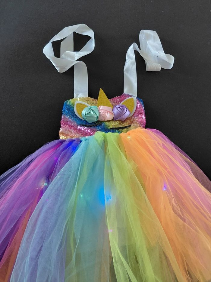 Déguisement licorne LED multicolores 3 ans - photo numéro 6