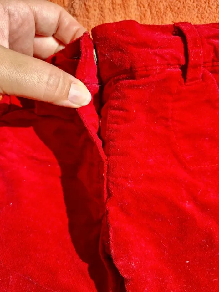 Pantalon velours vertbaudet 6 mois cœur - photo numéro 3