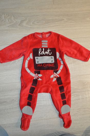 Pyjama velours robot Orchestra 1 mois