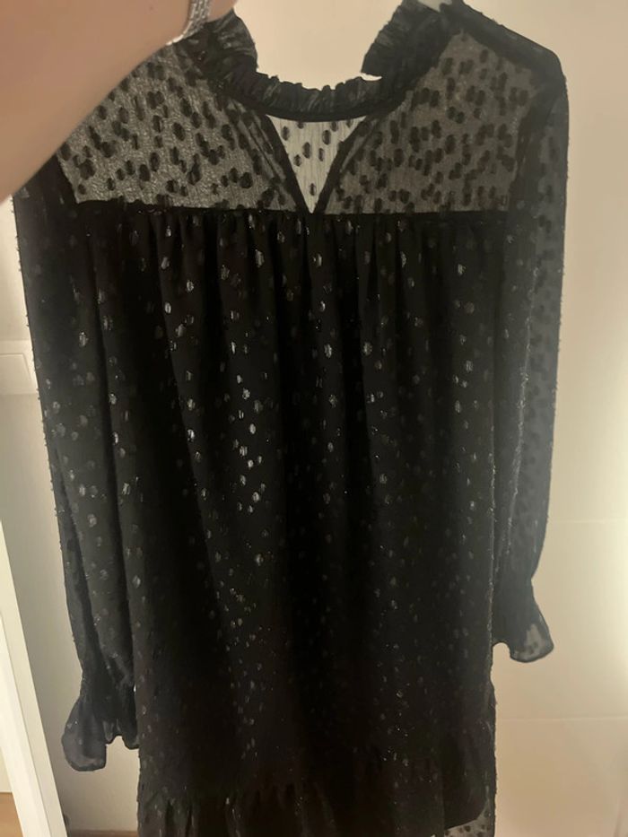 Robe noire Etam plumetis brillant - photo numéro 2