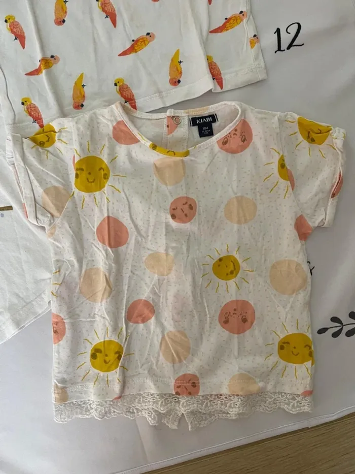 Lot de 3 t-shirts manches courtes bébé fille – Kiabi – Taille 18 mois / 82 cm👕👶 - photo numéro 3
