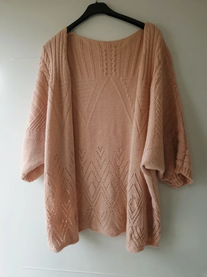 Gilet en maille | rose claire | taille unique