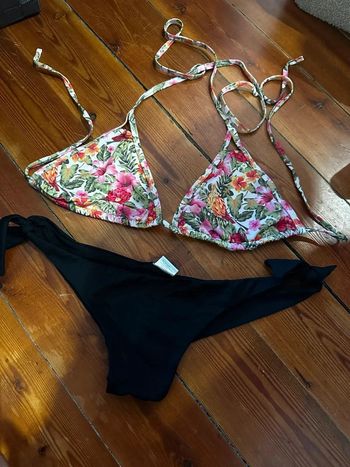 Maillot de bain promise fleuri et noir 90b M
