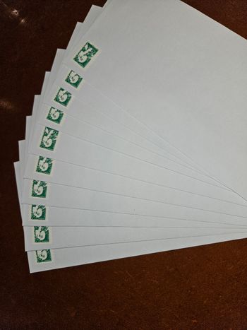 10 enveloppes timbrée jusqu'à 20g validité permanente