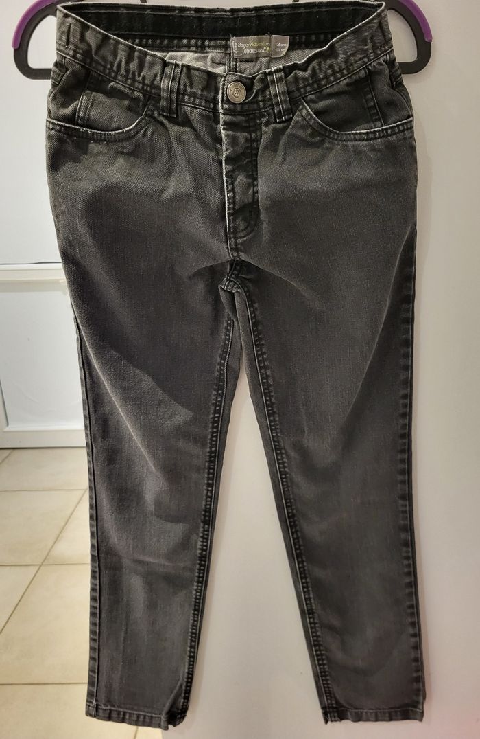 Jeans gris mixte 12 ans orchestra
