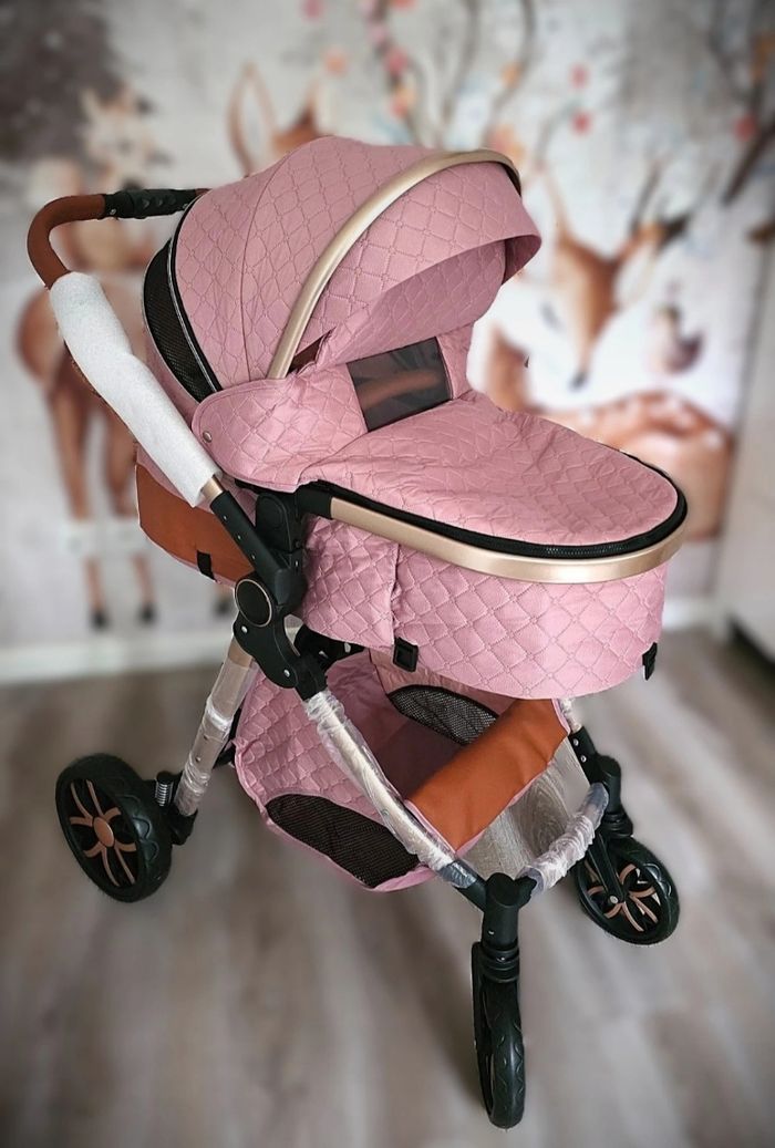 Poussette Trio Évolutive Rose -Complète et Polyvalente 🌸 - photo numéro 4