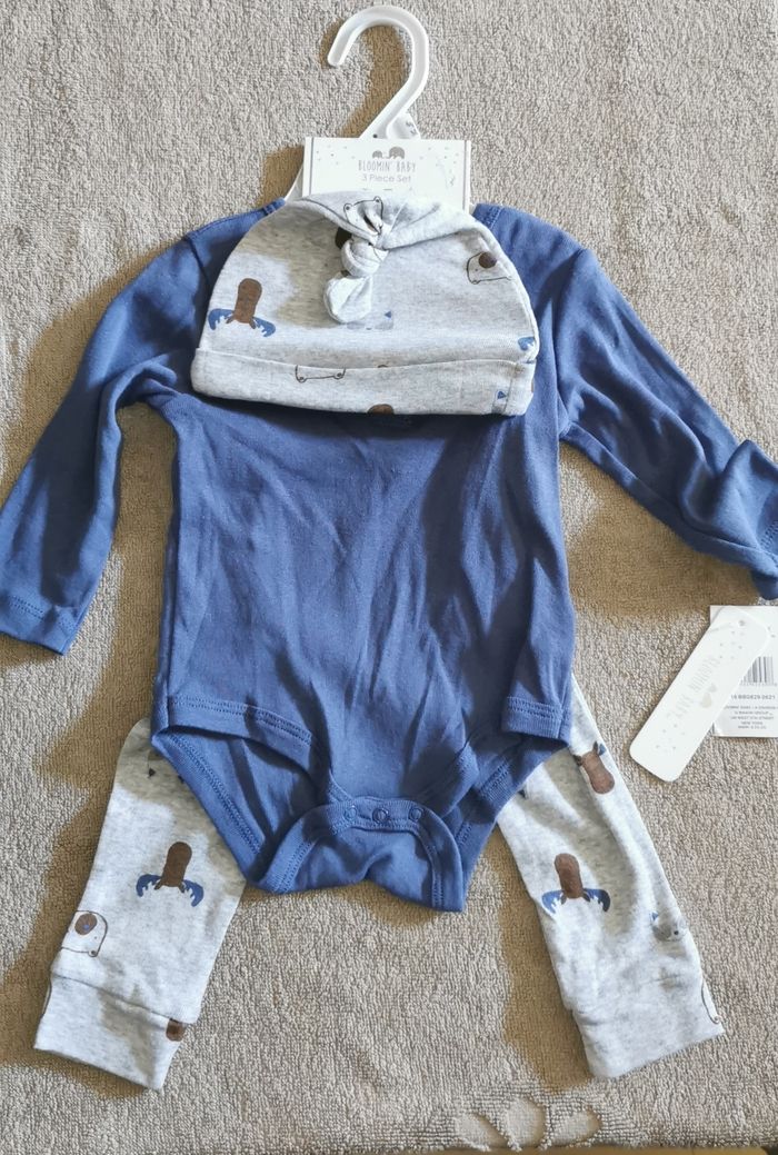 Set 3 Pièces Neuf Bébé Garçon Taille 6 à 9 Mois