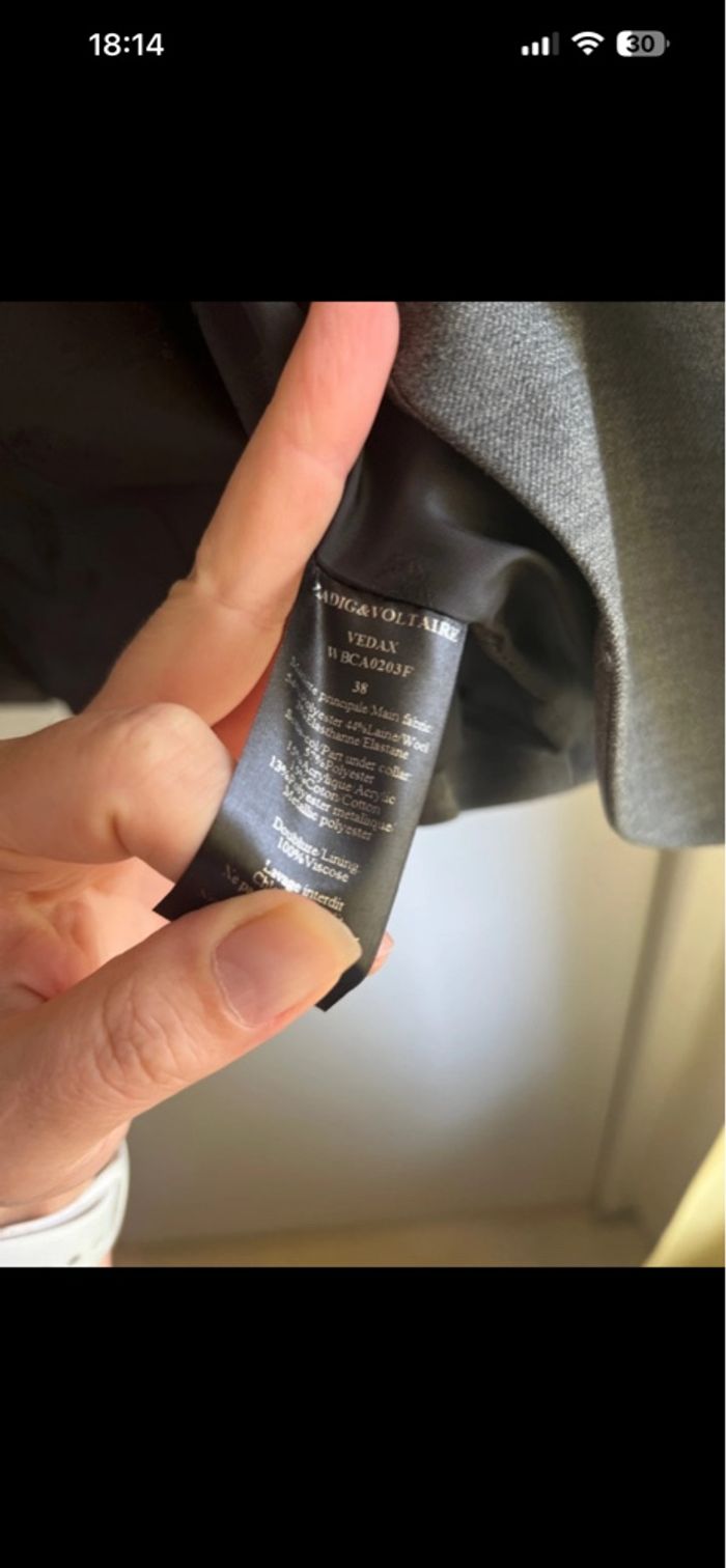 Veste tête de mort Zadig et Voltaire T38 Tbe - photo numéro 2