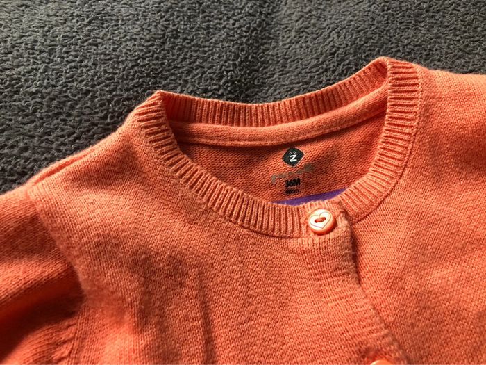 Gilet cardigan 3 ans Z grain de blé orange - photo numéro 2