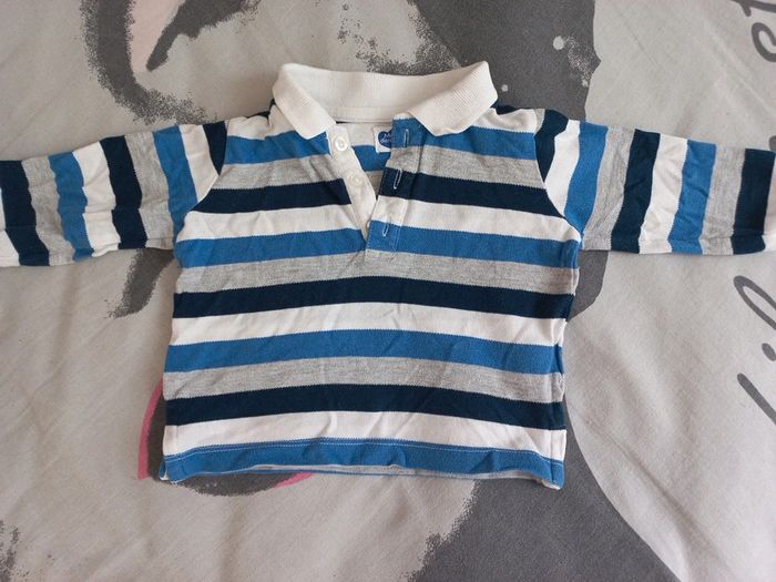 Polo manches longues 9 mois Mots d'enfants - photo numéro 2