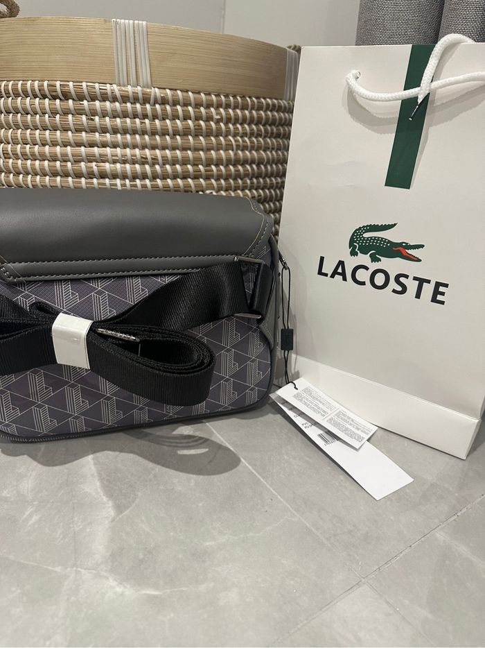 Sacoche Lacoste gris the blend - photo numéro 3