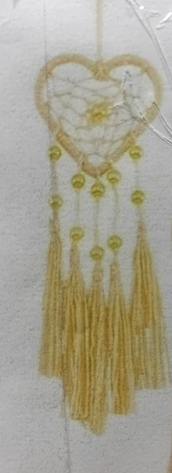 Kit pour porte clé attrape rêve jaune macramé