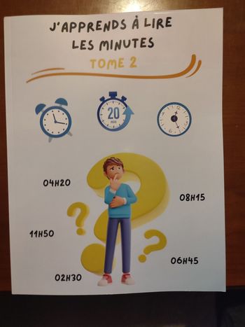 Livre j'apprends à lire les minutes