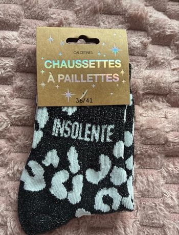 Paire de chaussettes à paillettes (insolente)