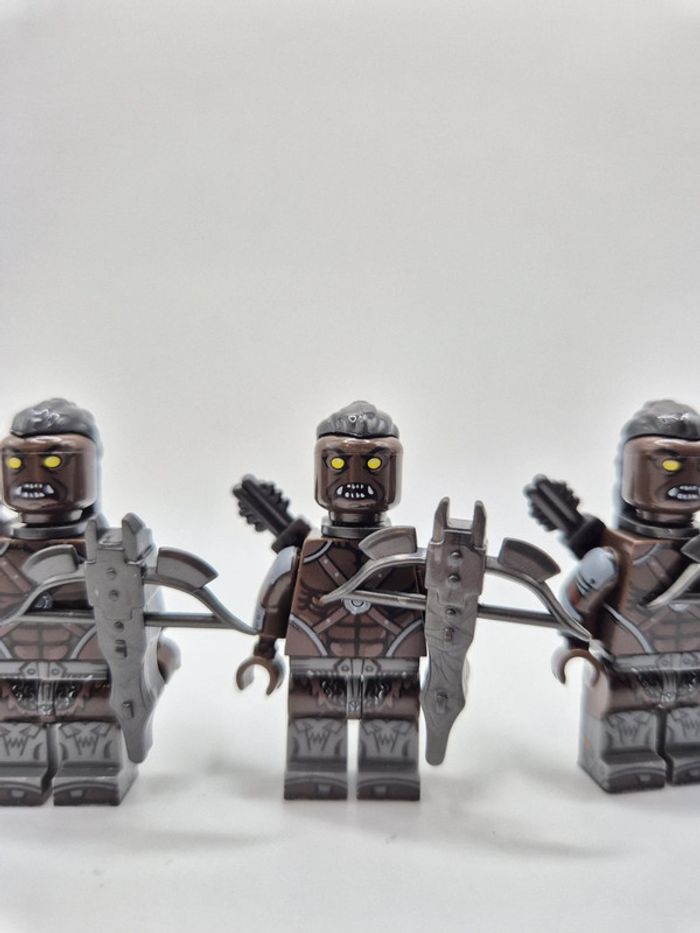 Figurines type lego 5 guerriers orcs seigneur des anneaux / hobbit - photo numéro 2