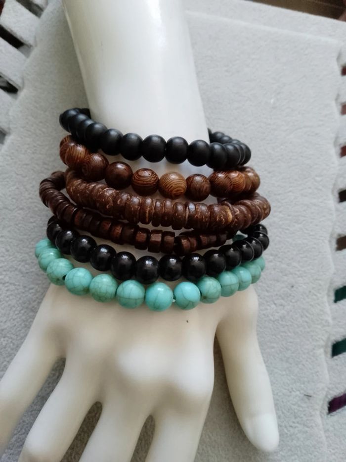 Lot de 6 bracelets hommes