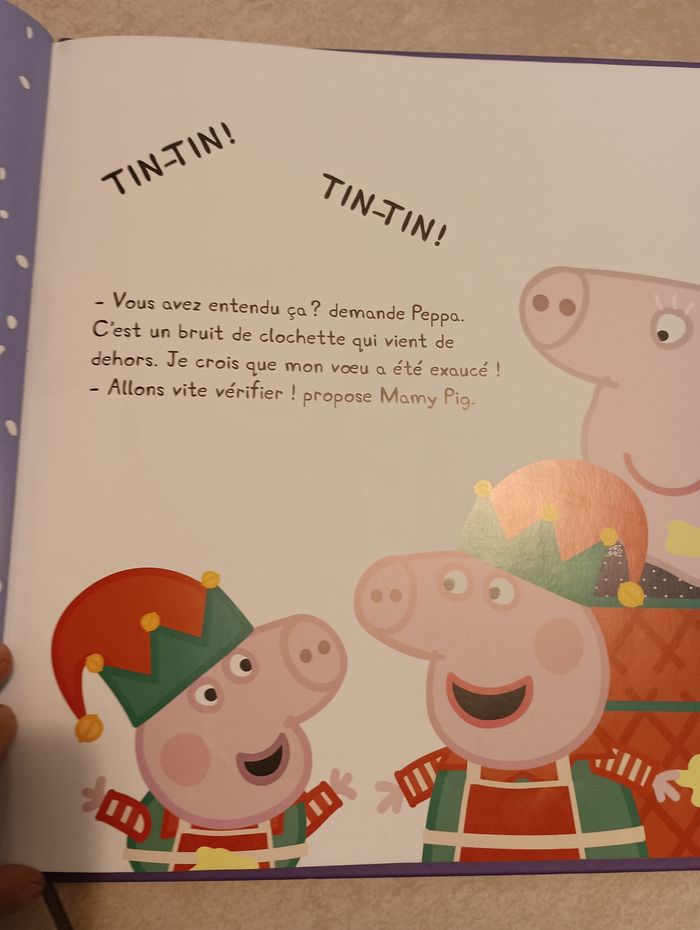 Grand livre Peppa pig peppa fête et le lutin de noel - photo numéro 3