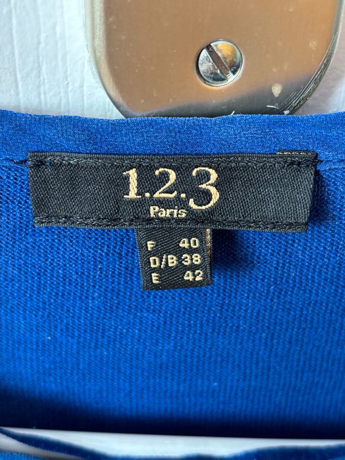 Cardigan bleu roi 123 - photo numéro 3