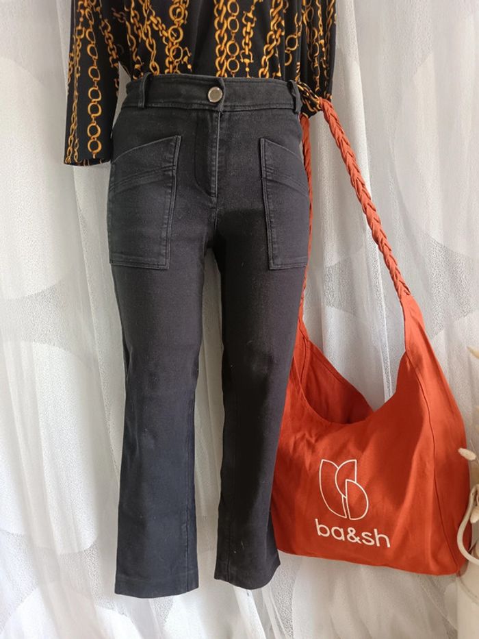 Ba&sh | Pantalon 7/8 noir | t. 0 - photo numéro 2