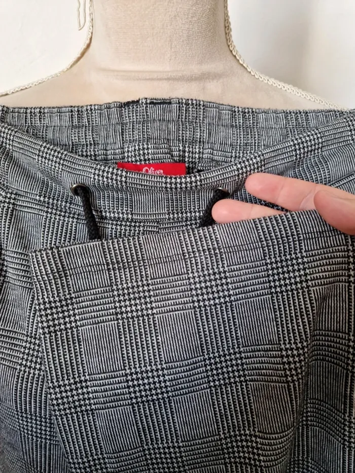Pantalon jogging s oliver a carreaux prince de galle taille 46 - photo numéro 5