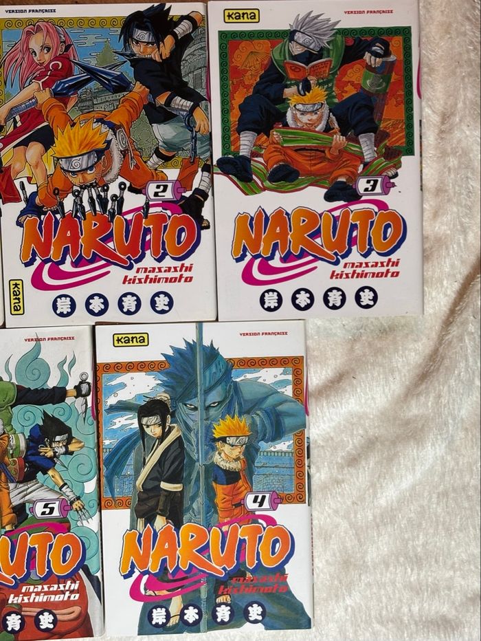 🧡 Lot de 5 Mangas Naruto Tomes 1 à 5 – Édition Kana - photo numéro 4