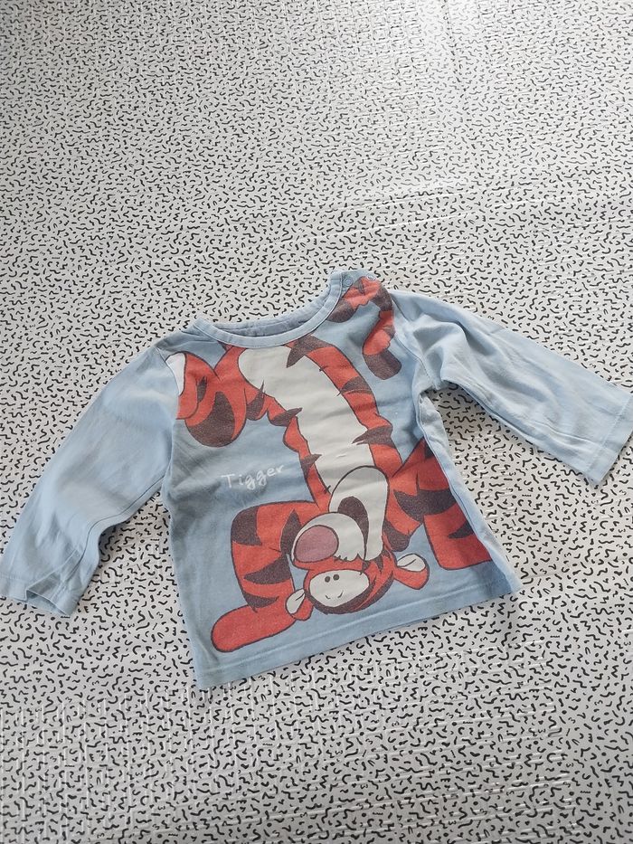 Tee-shirt Disney Baby Tigrou bleu clair 12 mois – 100% coton