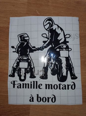 Stickers motard à bord