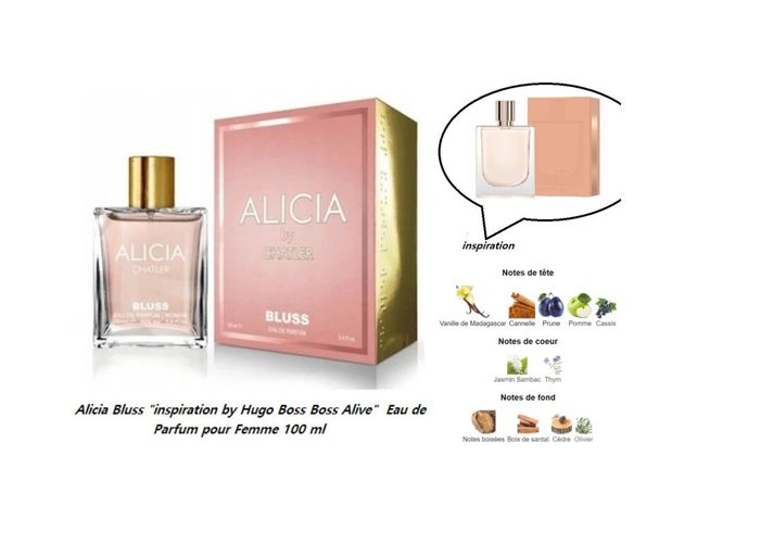 Alicia Bluss "inspi Hugo Boss Boss Alive " Eau de Parfum pour Femme 100 ml - photo numéro 2